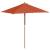 Umbrelă de soare de exterior, stâlp lemn, 150x200 cm, teracotă GartenMobel Dekor