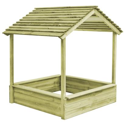Casă de joacă și groapă de nisip, 128x120x145 cm, lemn de pin GartenMobel Dekor