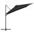 Umbrelă în consolă cu LED, stâlp din oțel, negru, 250x250 cm GartenMobel Dekor