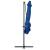 Umbrelă consolă cu LED, stâlp din oțel albastru azur 250x250 cm GartenMobel Dekor