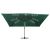 Umbrelă în consolă cu LED, stâlp din aluminiu verde 400x300 cm GartenMobel Dekor