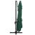 Umbrelă în consolă cu LED, stâlp din aluminiu verde 400x300 cm GartenMobel Dekor