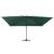 Umbrelă în consolă cu LED, stâlp din aluminiu verde 400x300 cm GartenMobel Dekor