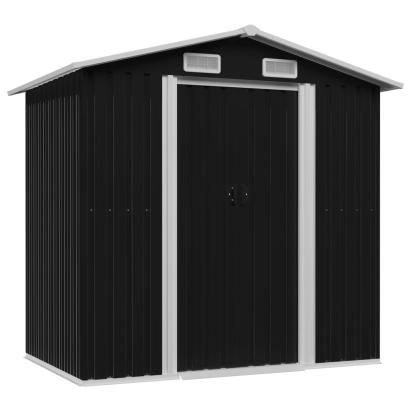Magazie depozitare grădină antracit 204x132x186 cm oțel GartenMobel Dekor