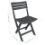 Set mobilier de bistro pliabil, 3 piese, antracit, plastic GartenMobel Dekor