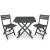 Set mobilier de bistro pliabil, 3 piese, antracit, plastic GartenMobel Dekor