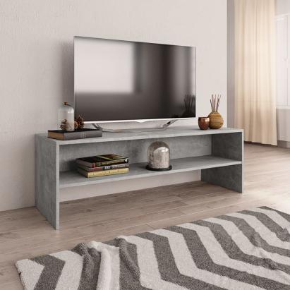 Comodă TV, gri beton, 120 x 40 x 40 cm, lemn prelucrat GartenMobel Dekor