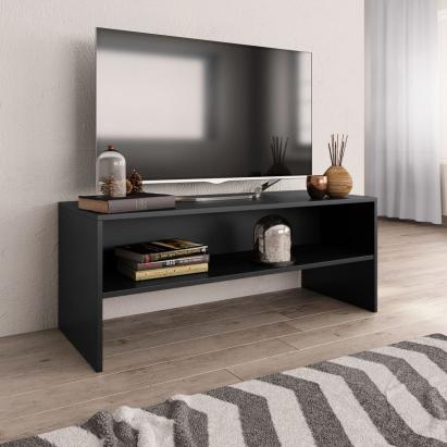 Dulap TV, negru, 100x40x40 cm, lemn prelucrat GartenMobel Dekor