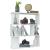 Bibliotecă/Separator cameră, alb, 80x24x96 cm, lemn prelucrat GartenMobel Dekor