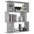 Bibliotecă/Separator, gri beton, 80x24x96 cm, lemn prelucrat GartenMobel Dekor