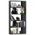 Bibliotecă/Separator cameră negru, 80x24x159 cm, lemn prelucrat GartenMobel Dekor