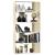 Bibliotecă/Separator cameră alb&stejar sonoma 80x24x159 cm PAL GartenMobel Dekor