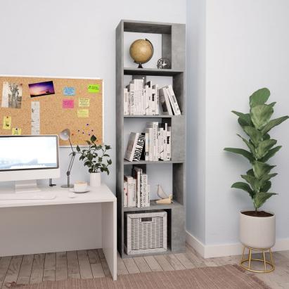 Bibliotecă/Separator, gri beton, 45x24x159 cm, lemn prelucrat GartenMobel Dekor