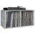 Cutie de depozitare viniluri, gri, 71x34x36 cm, lemn compozit GartenMobel Dekor