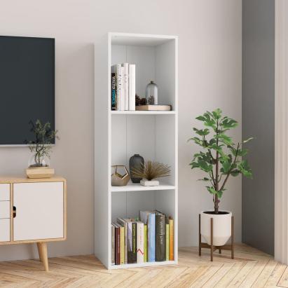Bibliotecă/Dulap TV, alb, 36x30x114 cm, lemn prelucrat GartenMobel Dekor