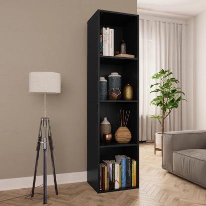 Bibliotecă/Dulap TV, negru, 36x30x143 cm, lemn prelucrat GartenMobel Dekor