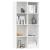 Bibliotecă/Dulap, alb, 66x30x130 cm, lemn prelucrat GartenMobel Dekor