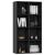 Bibliotecă/Dulap, negru, 66x30x130 cm, lemn prelucrat GartenMobel Dekor