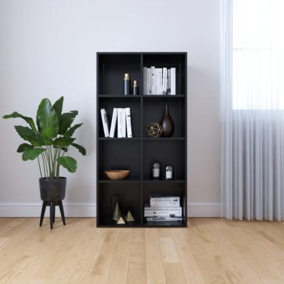 Bibliotecă/Dulap, negru, 66x30x130 cm, lemn prelucrat GartenMobel Dekor
