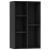 Bibliotecă/Dulap, negru, 50x25x80 cm, lemn prelucrat GartenMobel Dekor