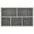 Bibliotecă/Dulap, gri beton, 50x25x80 cm, lemn prelucrat GartenMobel Dekor