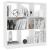 Bibliotecă, alb, 97,5x29,5x100 cm, lemn prelucrat GartenMobel Dekor