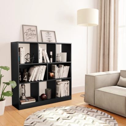 Bibliotecă, negru, 97,5x29,5x100 cm, lemn prelucrat GartenMobel Dekor