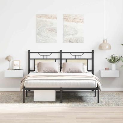 Noptiere suspendate, 2 buc., alb, 40x30x15 cm, lemn prelucrat GartenMobel Dekor