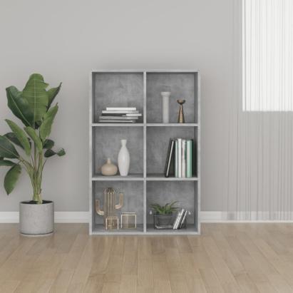 Bibliotecă/Servantă, gri beton, 66x30x98 cm, PAL GartenMobel Dekor