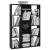 Separator cameră/Bibliotecă, negru 100x24x140 cm lemn prelucrat GartenMobel Dekor