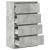 Dulap, gri beton, 60x35x98,5 cm, lemn prelucrat GartenMobel Dekor