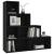 Bibliotecă/Separator cameră, negru 155x24x160 cm lemn prelucrat GartenMobel Dekor