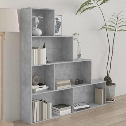 Bibliotecă/Separator, gri beton, 155x24x160 cm, lemn prelucrat GartenMobel Dekor
