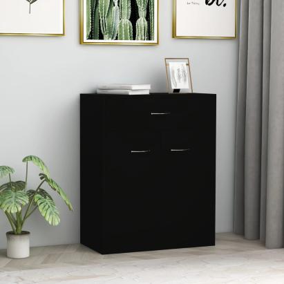 Dulap, negru, 60x30x75 cm, lemn prelucrat GartenMobel Dekor