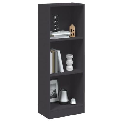 Bibliotecă cu 3 rafturi, alb, 40x24x109 cm, lemn compozit GartenMobel Dekor