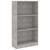 Bibliotecă cu 3 rafturi, gri beton, 60x24x109 cm, lemn compozit GartenMobel Dekor