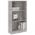 Bibliotecă cu 3 rafturi, gri beton, 60x24x109 cm, lemn compozit GartenMobel Dekor