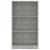 Bibliotecă cu 3 rafturi, gri beton, 60x24x109 cm, lemn compozit GartenMobel Dekor