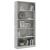 Bibliotecă cu 5 rafturi gri beton, 80x24x175 cm, lemn prelucrat GartenMobel Dekor