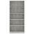 Bibliotecă cu 5 rafturi gri beton, 80x24x175 cm, lemn prelucrat GartenMobel Dekor