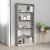 Bibliotecă cu 5 rafturi gri beton, 80x24x175 cm, lemn prelucrat GartenMobel Dekor