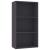 Bibliotecă cu 3 rafturi, gri, 60x30x114 cm, lemn prelucrat GartenMobel Dekor