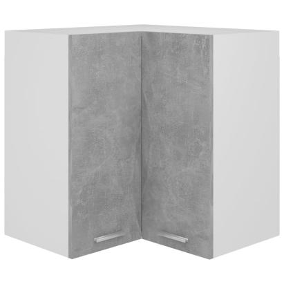 Dulap suspendat de colț “Lyon”, gri beton, 57x57x60 cm, PAL GartenMobel Dekor