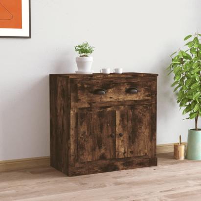Servantă, stejar afumat, 70x35,5x67,5 cm, lemn prelucrat GartenMobel Dekor
