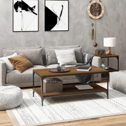 Măsuță de cafea, stejar maro, 80x50x40 cm, lemn prelucrat GartenMobel Dekor