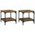 Mese laterale, 2 buc. stejar fumuriu 40x40x40 cm lemn prelucrat GartenMobel Dekor