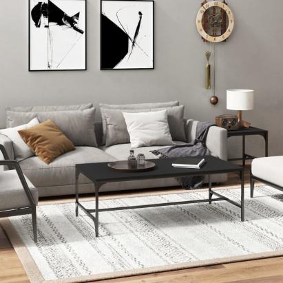 Măsuță de cafea, negru, 80x50x35 cm, lemn prelucrat GartenMobel Dekor