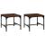 Mese laterale, 2 buc. stejar maro 40x40x35 cm lemn prelucrat GartenMobel Dekor