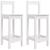 Scaune de bar, 2 buc., alb,40x41,5x112 cm, lemn masiv de pin GartenMobel Dekor