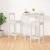 Scaune de bar, 2 buc., alb,40x41,5x112 cm, lemn masiv de pin GartenMobel Dekor